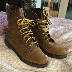 Vintage RARE 9 & Co Brown Leather Lace Up Boots